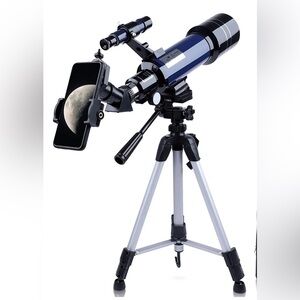 Blue Telescope with Tripod